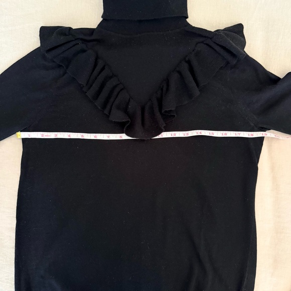 J.Crew | Merino Wool Ruffle Sweater | Zip Cuffs - Picture 6 of 8